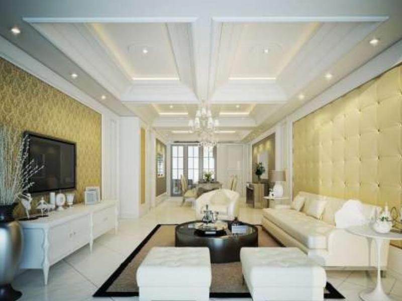 Tổng hợp các kiểu trần thạch cao đẹp phòng khách phổ biến hiện nay